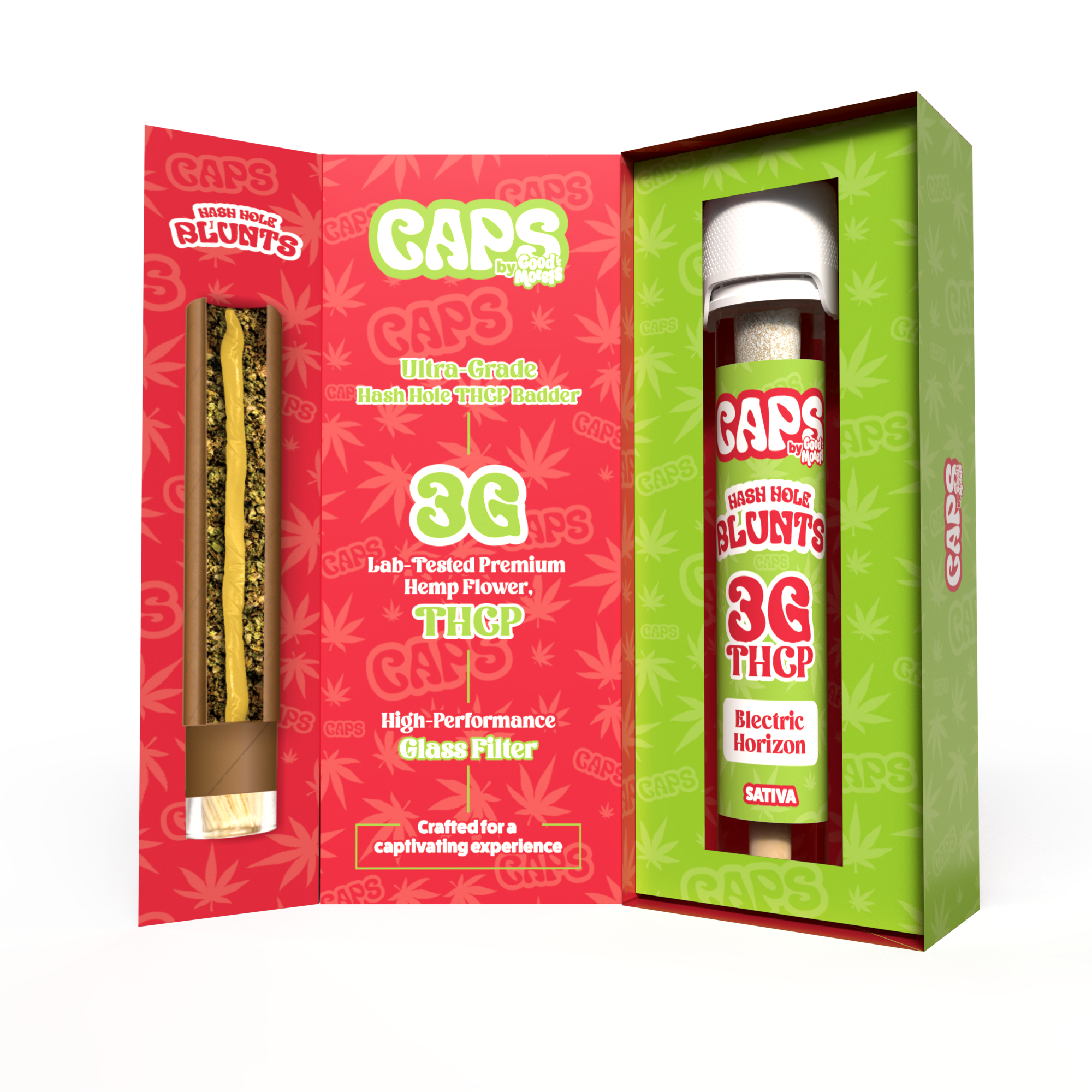 electric horizon blunts Caps by Good Morels 3g THCP hash hole