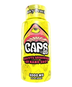 nano shots juicy peach caps by good morels liquid shot