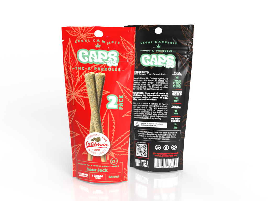 Sour Jack sativa pre rolls THCA 2g pack